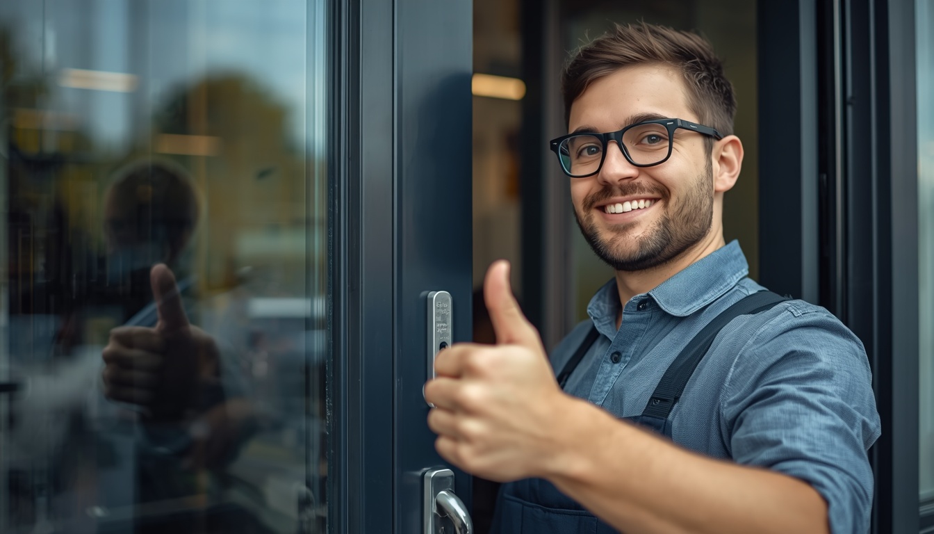 thumbs up from locksmith
